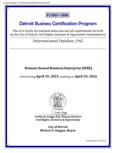 Detroit Business Certification 2025-2026