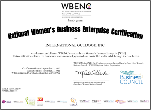 WBENC - National Women's Business Enterprise Certification 2024